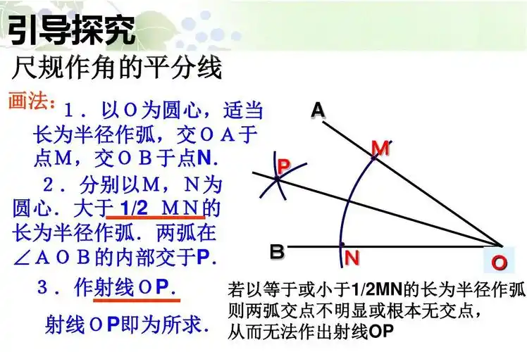 4.1角平分线(尺规作图)