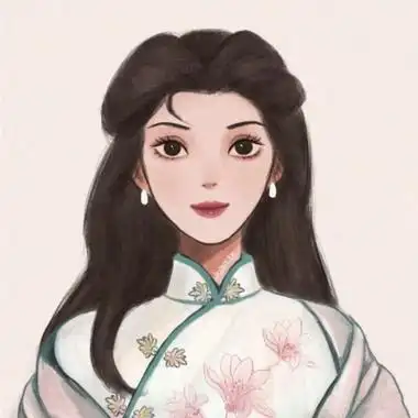 高清手绘迪士尼公主民国复古风头像图片唯美民国旗袍头像