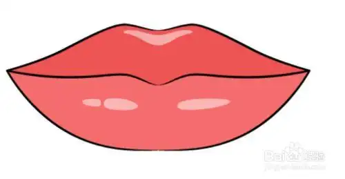 简笔画-红唇