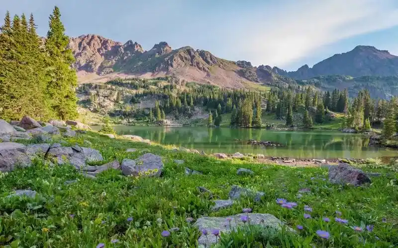 ▏d18 2k画质超唯美壮观大气蓝天白云流云高山山峰早上日出太阳升起