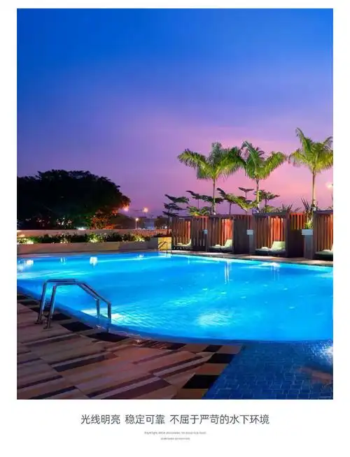 泳池灯水下壁灯水底灯led防水酒店游泳池射灯12v24v壁挂灯水池灯白光6