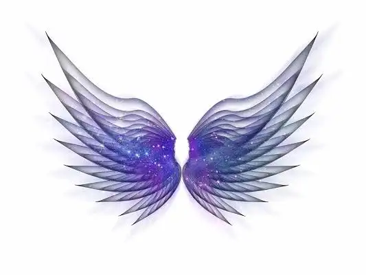 蓝色翅膀炫彩翅膀天使翅膀翅膀羽毛元素png素材