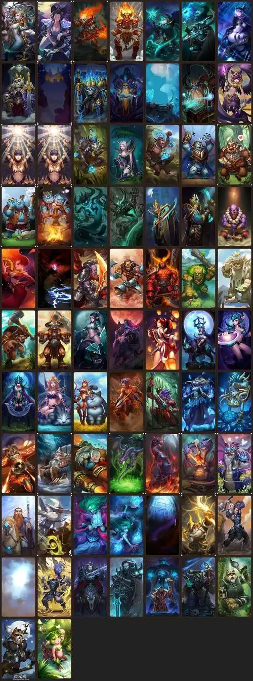 刀塔传奇最全最新版精致卡牌原画欣赏【273p】-欧美大神-微元素