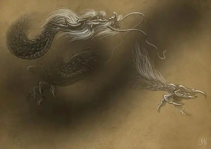 放刺青手稿云龙九图