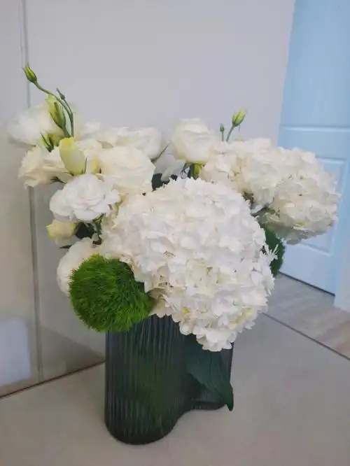 鲜花花束白色重瓣绣球也太好看了吧