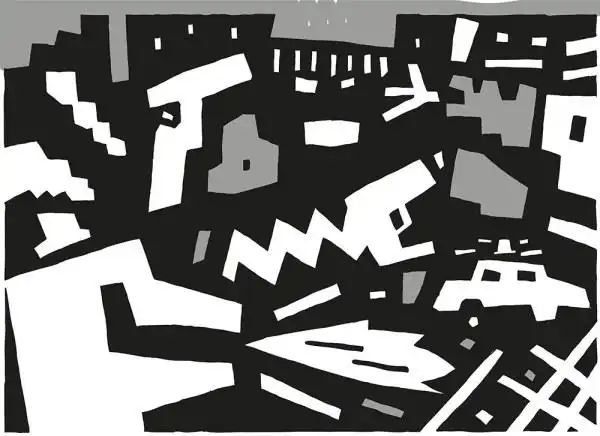 黑白卡通抽象图案