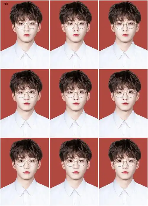 三种底色的伪证件照 part 1@余景天-yjt》调修9p (单图放评论)