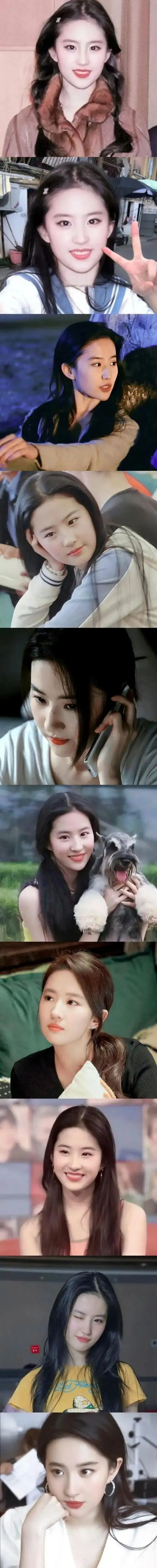 刘亦菲#  白秀珠～王语嫣～赵灵儿～小龙女～赵盼儿～许红豆～黄颐档