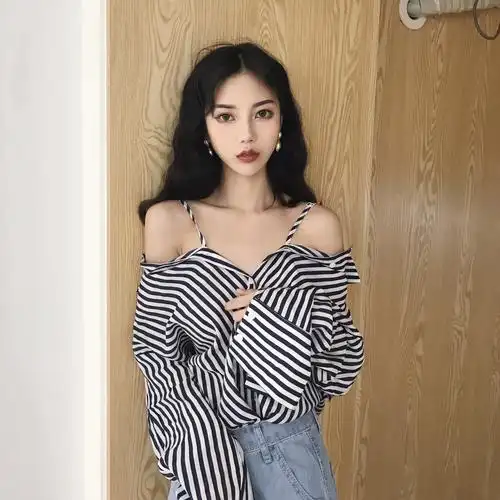 性感上衣女秋夜店露肩