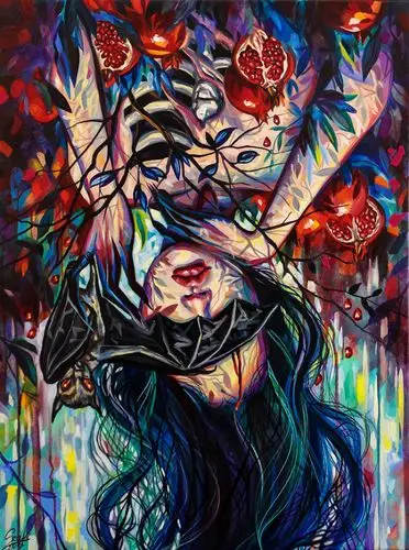 10幅女人的绘画搭配着令人毛骨悚然的万圣节扭曲形象