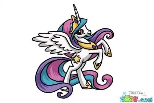 小马宝莉月亮公主和太阳公主简笔画