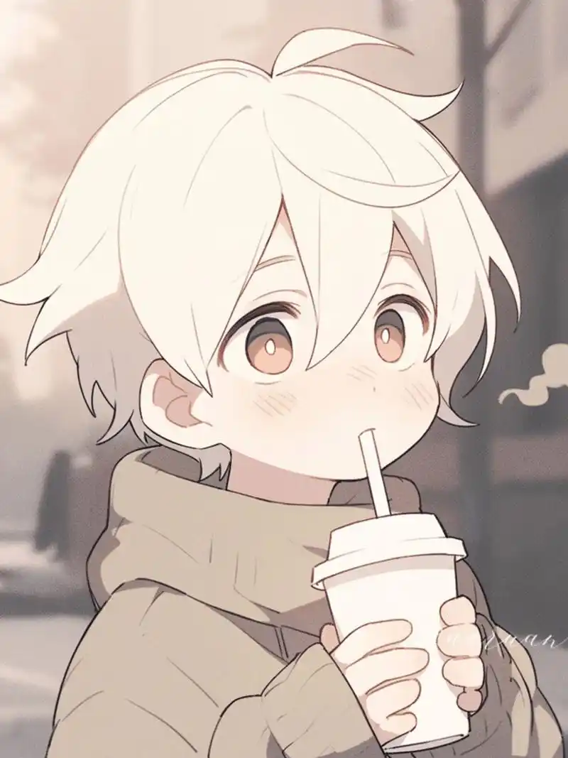 这个男生头像展现了一个可爱治愈的形象,有着圆圆的眼睛,小巧的嘴巴