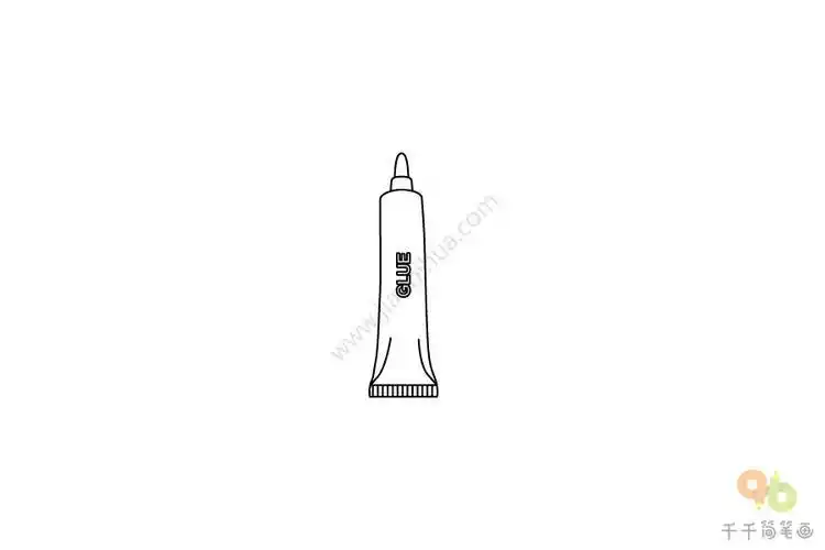 简笔画固体胶水