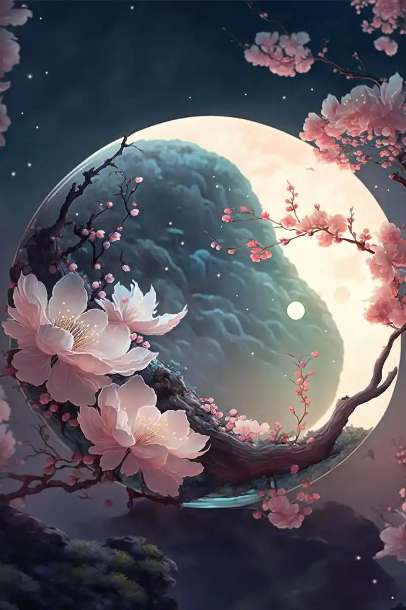 在每个女孩心里都有一处仙境,在梦里我梦见了唯美的画面,然后画 - 抖