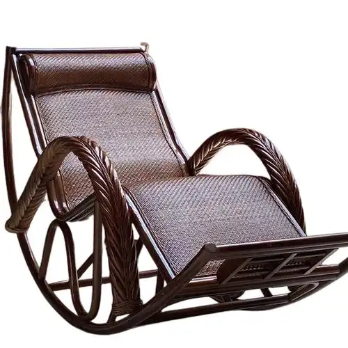 天然真藤摇摇椅藤编躺椅大人阳台家用休闲老人椅藤艺编织摇椅