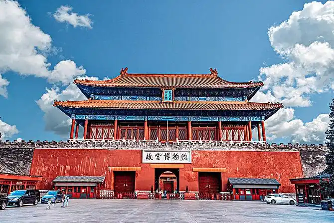 北京故宫博物院正面特写