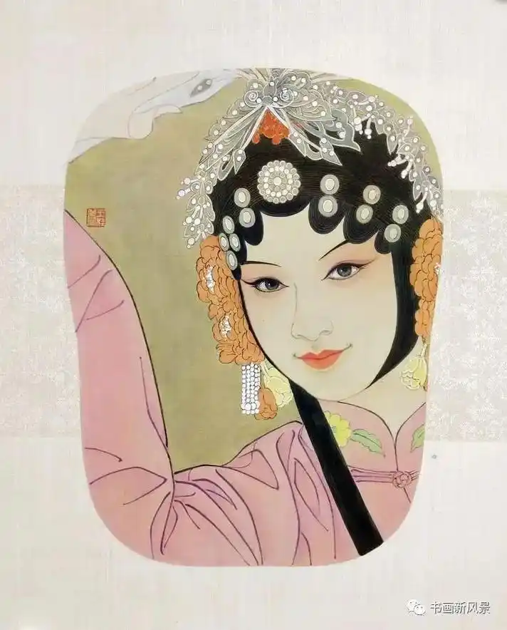 这是画家王桂香画的一组戏曲人物,作品优美典雅,从容恬淡,线条 - 抖音