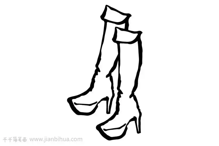 简笔画鞋子简笔画图片大全,高跟鞋简笔画图片大全,靴子简笔画图片大全