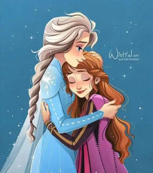 画师笔下的迪士尼公主,爱洛和乐佩很幸福,爱丽儿如同仙女下凡_爱洛