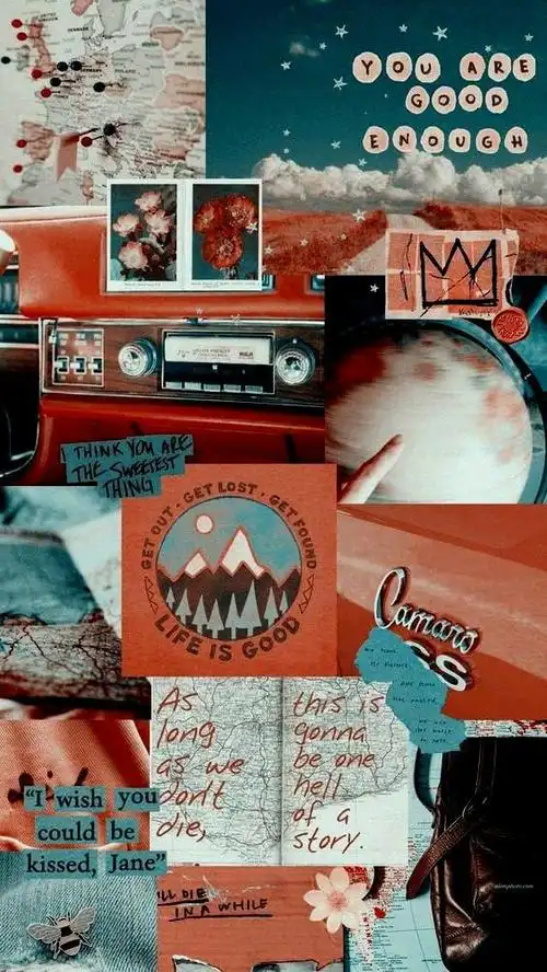 【pinterest壁纸】手机全屏拼贴壁纸 | 拼贴素材 | 复古 | 无水印