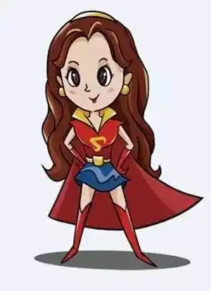超人妈妈简笔画