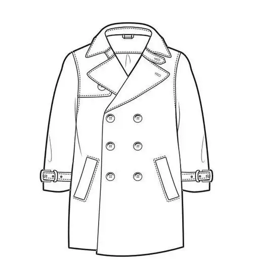 风衣大衣款式图