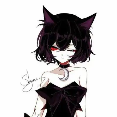 酷酷黑暗系女生动漫头像