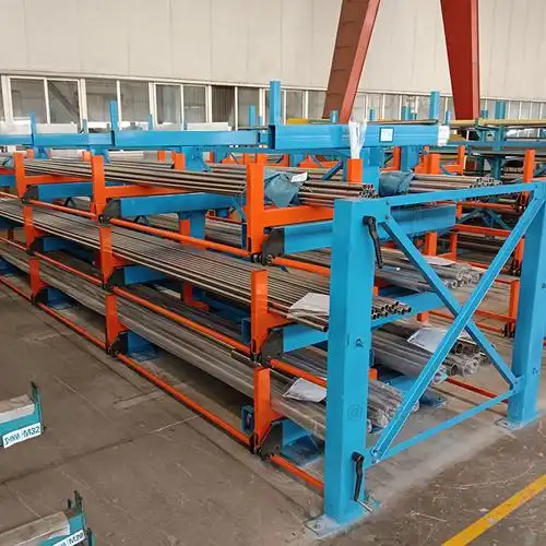 伸缩悬臂式钢管货架ckss59移动式仓储定制