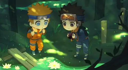 都来看看可爱的带土和鸣人! —.