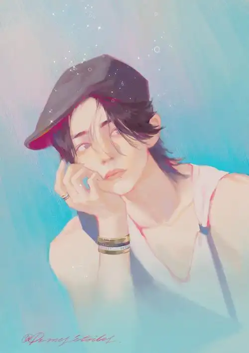 我喜欢你#给你看24年第一张图@x玖少年团肖战daytoy新的一年加油画画!