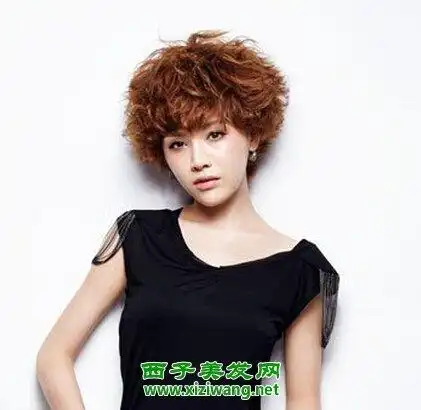 短发烫发爆小卷发型_卷发发型_西子美发网