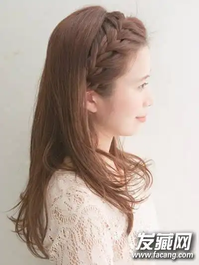 无刘海编发发型 打造清爽甜美气质