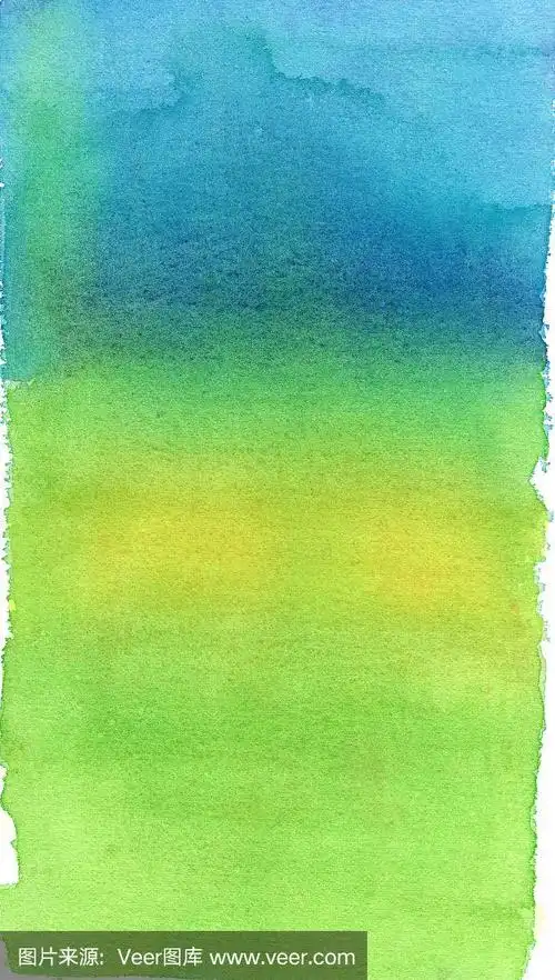 蓝绿色水彩背景