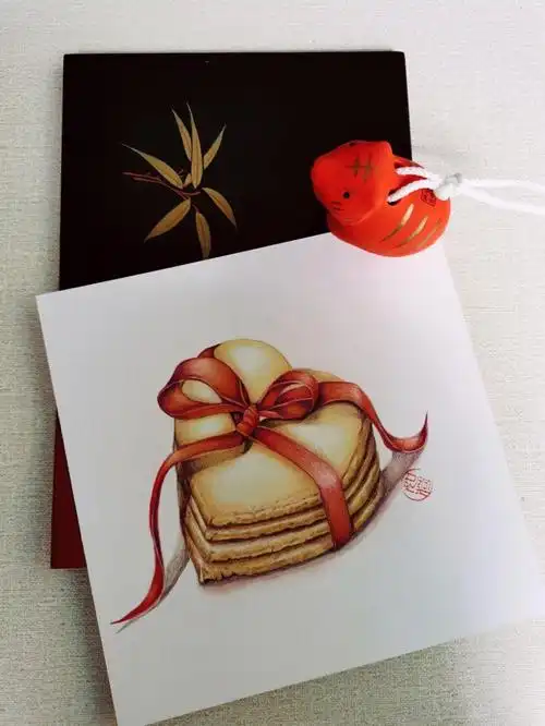 彩铅心型小饼干