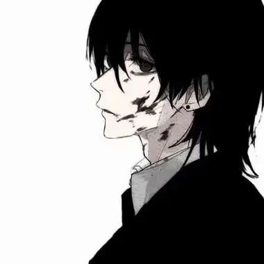 二次元头像男高冷帅气黑暗系侧脸