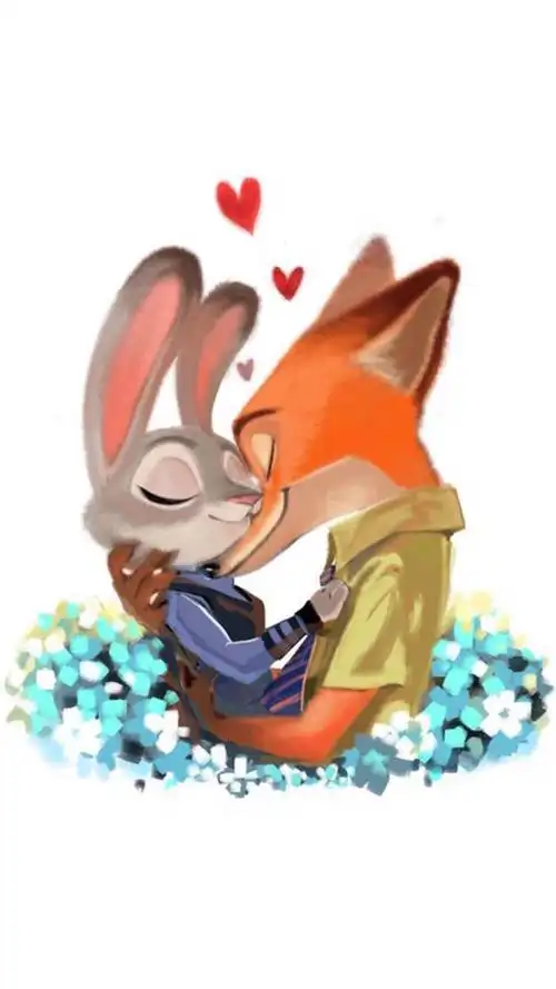 疯狂动物城兔朱迪狐尼克情侣头像壁纸