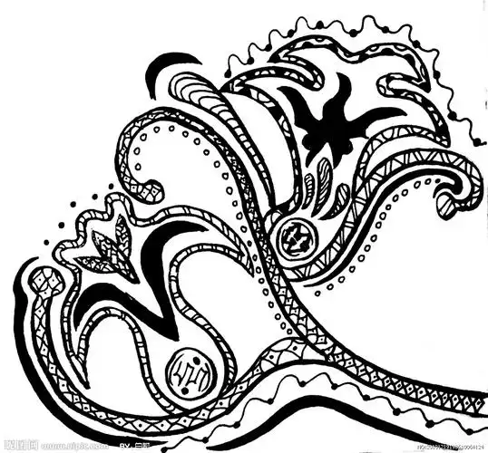 jpg颜色:direc5共享分×关 键 词:花纹 抽象 黑白装饰画 花边花纹