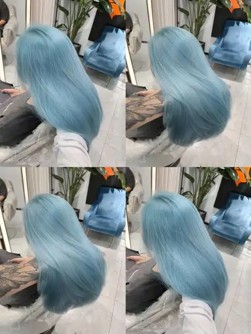 发色 (梦幻冰蓝色)7815真正属于春夏季的流行款发色太绝了呀素颜