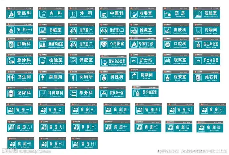 医院科室牌图片