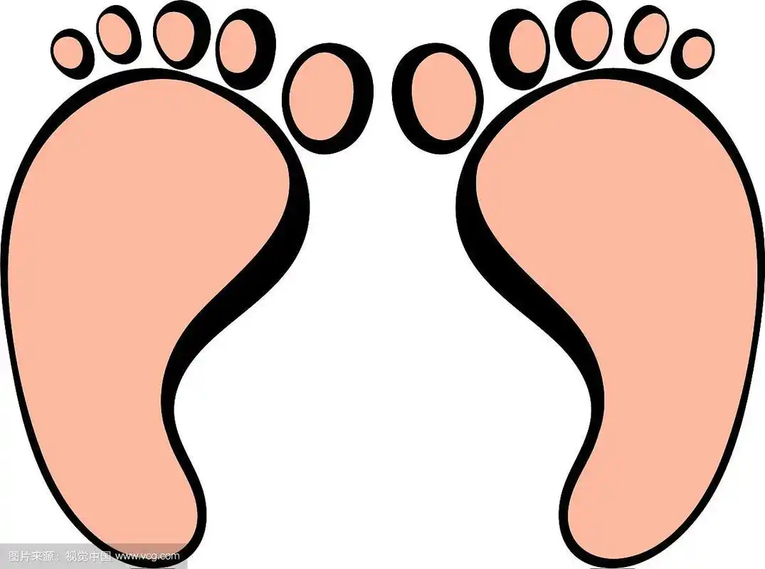 新生儿的小脚图标图标卡通