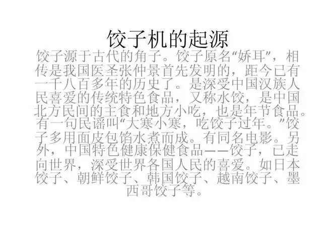 全自动饺子机ppt