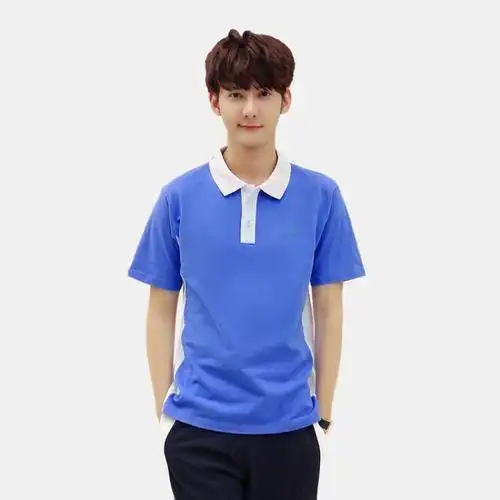 深圳校服 统一中学生校服 男款 夏装运动服上衣短袖t恤 男短袖(收腰版