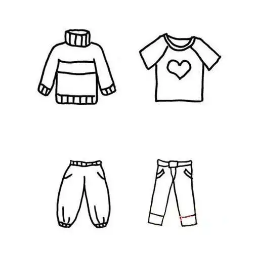 中国现代衣服的简笔画