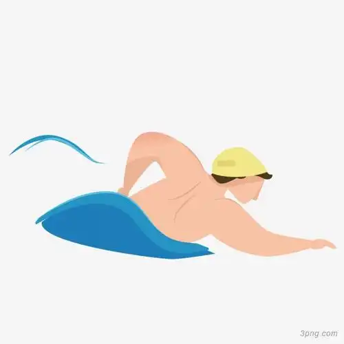 游泳矢量插画png素材透明免抠图片-卡通手绘-三元素3png.com
