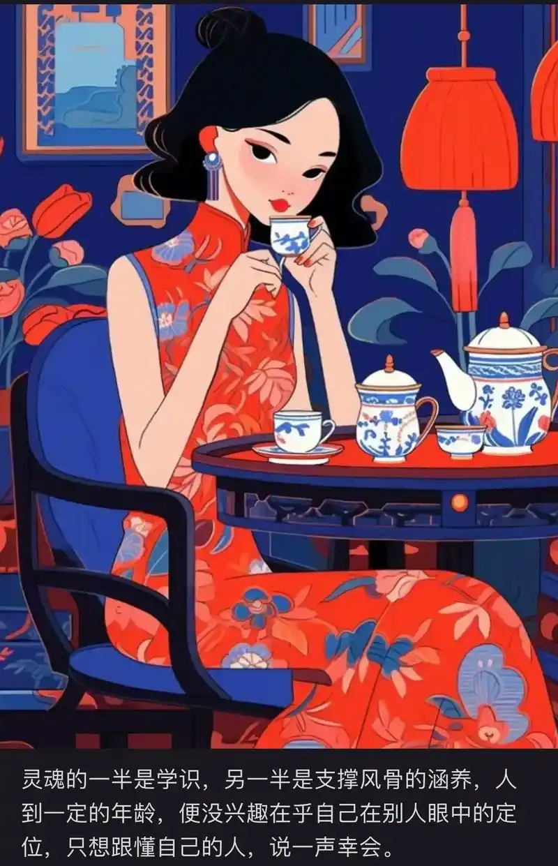 国风古韵 #国风美永不过时 #漫画女孩 #温婉书卷气旗袍有 - 抖音