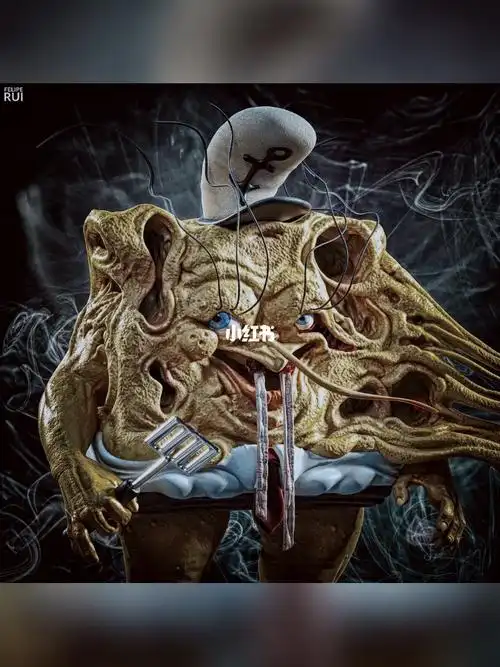 谁又不是千疮百孔#海绵宝宝系列  #灵感  #3d建模  #童年  #暗黑系