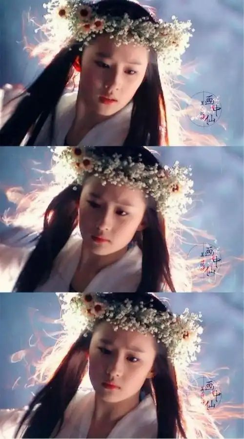 刘亦菲《神雕侠侣》【小龙女】云深雾淡隙白衣,水畔琴轻月渐微.