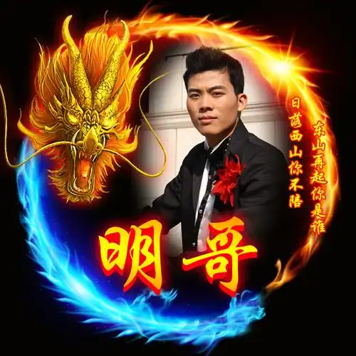 编号2108火焰龙励志微信头像霸气龙