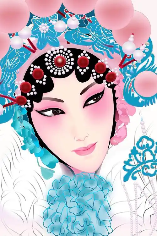 刀马旦 武旦 矢量京剧人物