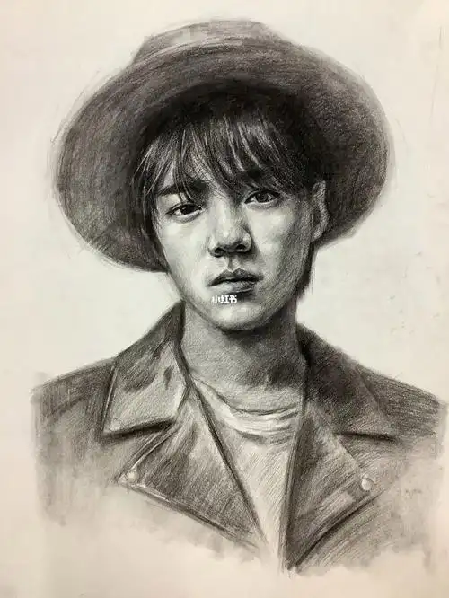 鹿晗_素描_兴趣爱好_绘画